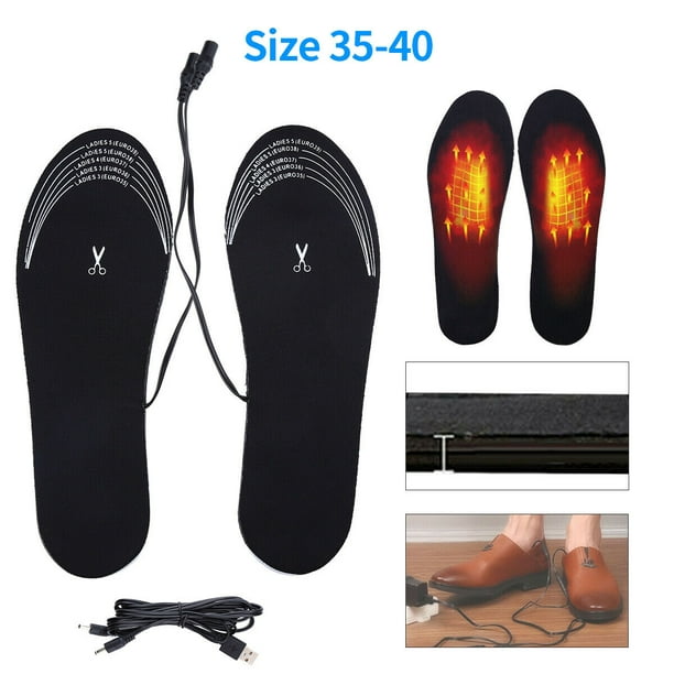 Electric Heated Shoe Insoles Warm Socks Feet Heater Foot Winter Warme